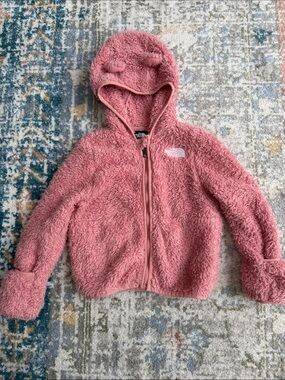 The North Face Girls' Dusty Rose Plush Hooded Fleece Jacket 18-24m